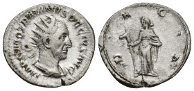 TRAJANUS DECIUS (249-251). Antoninianus. (20mm, 3.4 g) Rome. Obv: IMP C M Q TRAIANVS DECIVS AVG. Radiate, draped and cuirassed bust right. Rev: DACIA....