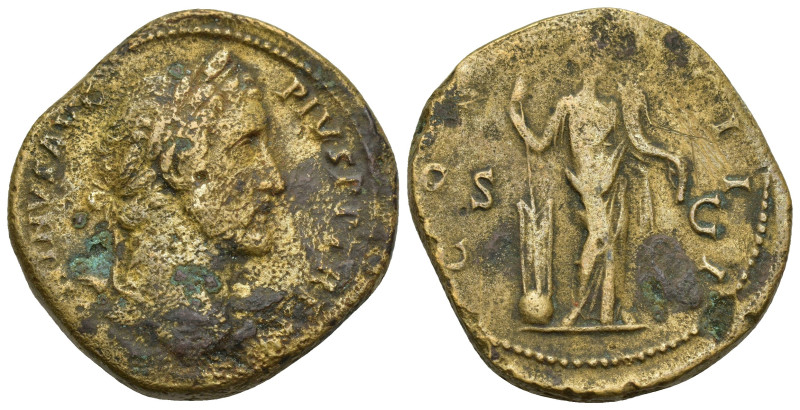 ANTONINUS PIUS. 138-161 AD. Æ Sestertius (33mm, 27.5 g). Struck 151-152 AD. Laur...