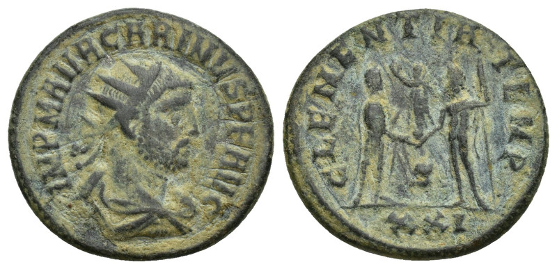 Carinus Æ Antoninianus. (20mm, 3.7 g) Kyzikos, AD 284. IMP M AVR CARINVS PF AVG,...