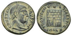 Constantine I. A.D. 307/10-337. AE 3 (18mm, 3.5 g). Alexandria mint, struck A.D. 325-326. CONSTANTINVS AVG, laureate head right / PROVIDENTIA AVGG, ca...