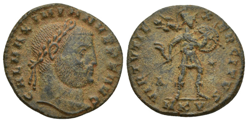 Galerius Maximianus AD 305-311. Cyzicus Follis Æ (22mm, 5.6 g) GAL MAXIMIANVS P ...