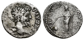 Septimius Severus AD 193-211. Uncertain mint Denarius AR (17mm, 3.1 g). SEVERVS PIVS AVG, laureate head right / PROVID DEORVM, Providentia standing le...