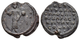 Unidentified Byzantine lead seal, 19 mm, 5.7 gr.