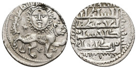 Seljuqs of Rum. Ghiyath al-Din Kay Khusraw II (First reign, AH 634-644 / AD 1237-1246). Dirhem. (21mm, 3.1 g) Siwas. Obv: Lion advancing right, with p...