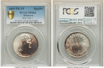 Frederik VII Rigsdaler 1855 FK-FF MS64 PCGS, Altona mint, KM760.2. Orb mm. Onyx and rose toned. 

HID09801242017

© 2022 Heritage Auctions | All Right...