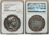 Louis Philippe I silver "Chamber of Deputies" Medal 1835-Dated AU Details (Cleaned) NGC, 41mm. By Caque. Presented to Ardaillon, Depute de la Loire. 
...