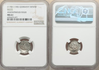 Seltz - Abbey. 3-Piece Lot of Certified Anonymous Denars ND (1150-1190) NGC, 1) Denar - MS61 2) Denar - MS61 3) Denar -AU58 Sold as is, no returns. 

...