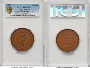 Victoria bronze Specimen "Sir Francis Drake" Medal 1883 SP65 Brown PCGS, Eimer-1697, BHM-3149. By J.E. Boehm. Commemorating the statue of Drake in Tav...