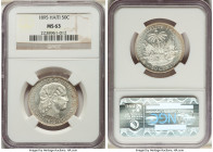 Republic 50 Centimes 1895-(a) MS63 NGC, Paris mint, KM47. Lustrous with some reflectivity and only lightly toned white surfaces. 

HID09801242017

© 2...