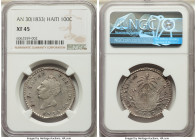 Republic 100 Centimes AN 30 (1833) XF45 NGC, KM-A23. 

HID09801242017

© 2022 Heritage Auctions | All Rights Reserved