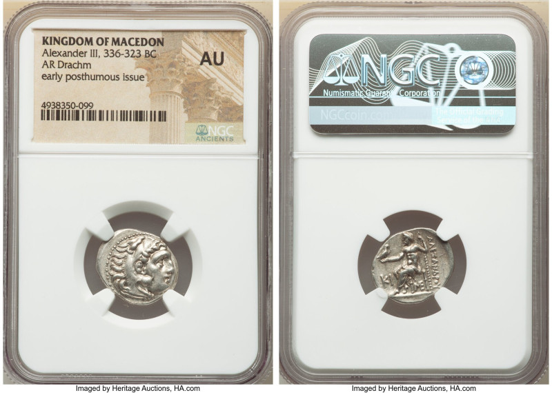 MACEDONIAN KINGDOM. Alexander III the Great (336-323 BC). AR drachm (19mm, 12h)....