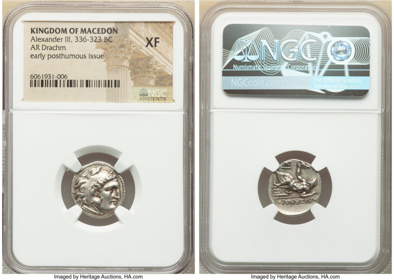 MACEDONIAN KINGDOM. Alexander III the Great (336-323 BC). AR drachm (18mm, 3h). ...