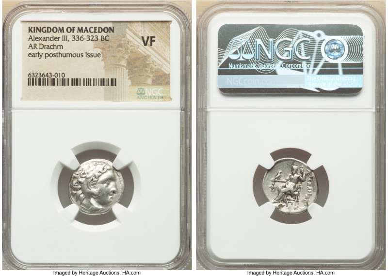 MACEDONIAN KINGDOM. Alexander III the Great (336-323 BC). AR drachm (18mm, 12h)....