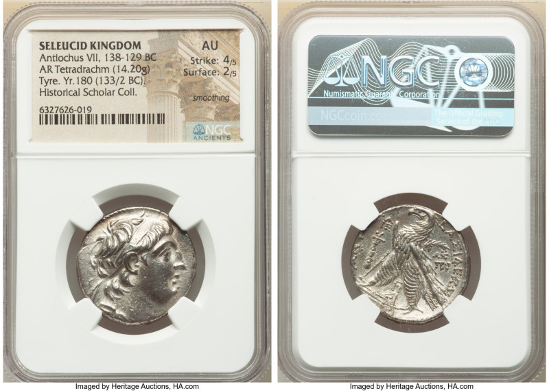 SELEUCID KINGDOM. Antiochus VII Euergetes (Sidetes) (138-129 BC). AR tetradrachm...