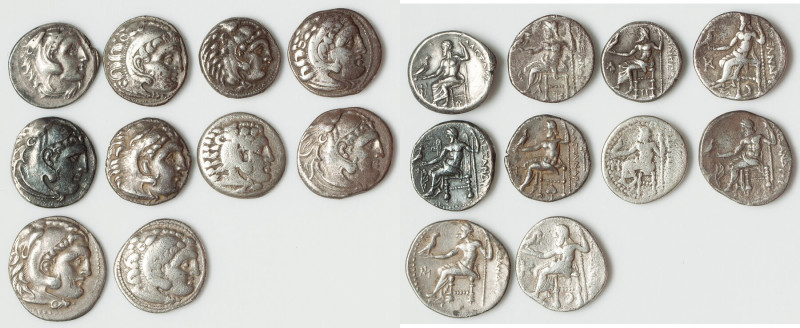 ANCIENT LOTS. Greek. Macedonian Kingdom. Ca. 4th-3rd centuries. Lot of ten (10) ...