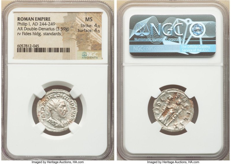 ANCIENT LOTS. Roman Imperial. Lot of three (3) AR antoniniani. NGC AU-MS. Includ...