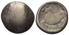 Ostkelten. Subkarpaten. Typ 'Schnabelpferd'.

 Tetradrachme (Silber).
Vs: Stilisierter Kopf des Zeus mit Lorbeerkranz rechts.
Rs: Stilisiertes Pfe...