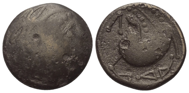 Ostkelten. Subkarpaten. Typ 'Schnabelpferd'.

 Tetradrachme (Silber).
Vs: Sti...