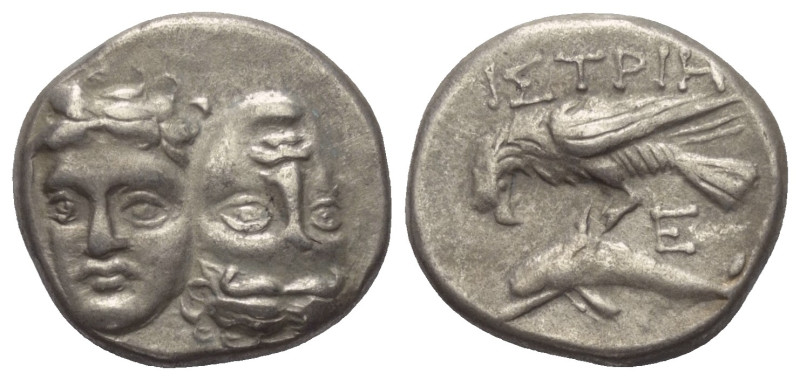 Moesia Inferior. Istros.

 Drachme (Silber). Ca. 340 - 313 v. Chr.
Vs: Zwei j...