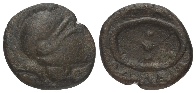 Thrakien. Mesembria.

 Bronze. Ca. 175 - 100 v. Chr.
Vs: Attischer Helm recht...