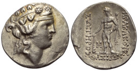 Inseln vor Thrakien. Thasos.

 Tetradrachme (Silber). Ca. 148 - 90 v. Chr.
Vs: Kopf des Dionysos mit Efeukranz und Tainia rechts.
Rs: Jugendlicher...