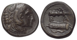 Königreich Makedonien. Alexander III. der Große (336 - 323 v. Chr.).

 Bronze. Ca. 325 - 310 v. Chr. Ungesicherte makedonische Münzstätte.
Vs: Kopf...