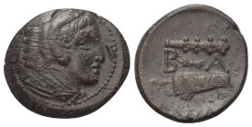 Königreich Makedonien. Alexander III. der Große (336 - 323 v. Chr.).

 Bronze. Ca. 325 - 310 v. Chr. Ungesicherte makedonische Münzstätte.
Vs: Kopf...