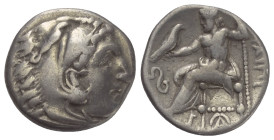 Königreich Makedonien. Alexander III. der Große (336 - 323 v. Chr.).

 Drachme (Silber). Ca. 323 - 317 v. Chr. Lampsakos.
Vs: Kopf des jugendlichen...