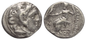 Königreich Makedonien. Alexander III. der Große (336 - 323 v. Chr.).

 Drachme (Silber). Ca. 310 - 301 v. Chr. Kolophon.
Vs: Kopf des jugendlichen ...