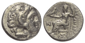 Königreich Makedonien. Alexander III. der Große (336 - 323 v. Chr.).

 Drachme (Silber). Ca. 310 - 301 v. Chr. Kolophon.
Vs: Kopf des jugendlichen ...