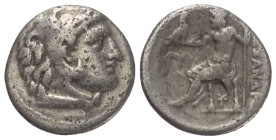 Königreich Makedonien. Alexander III. der Große (336 - 323 v. Chr.).

 Drachme (Silber). Ca. 300 - 295 v. Chr. Milet.
Vs: Kopf des jugendlichen Her...