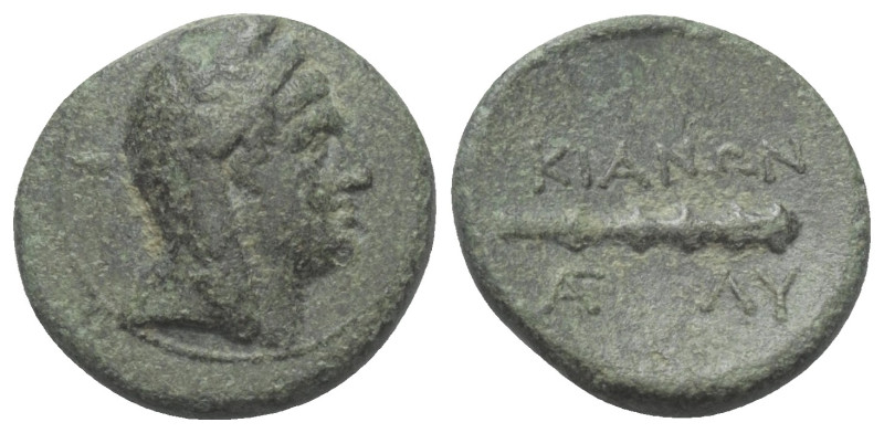 Bithynien. Kios.

 Bronze. Ca. 330 - 300 v. Chr.
Vs: Kopf des Mithras (?) mit...