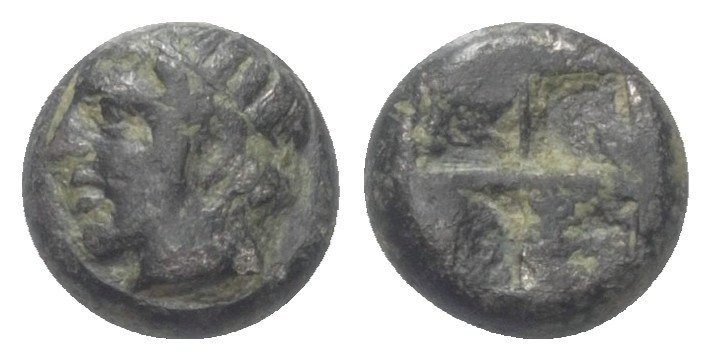 Lesbos. Ungesicherte Münzstätte.

 Diobol (Billon). Ca. 440 - 400 v. Chr.
Vs:...