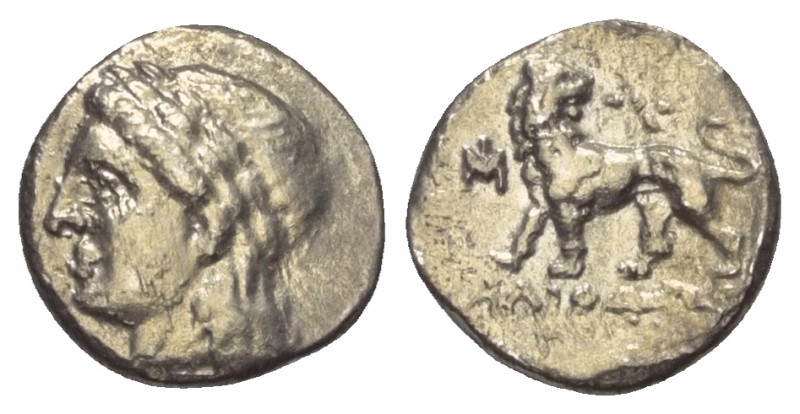 Ionien. Milet.

 Hemidrachme (Silber). Ca. 340 - 325 v. Chr.
Vs: Kopf des Apo...