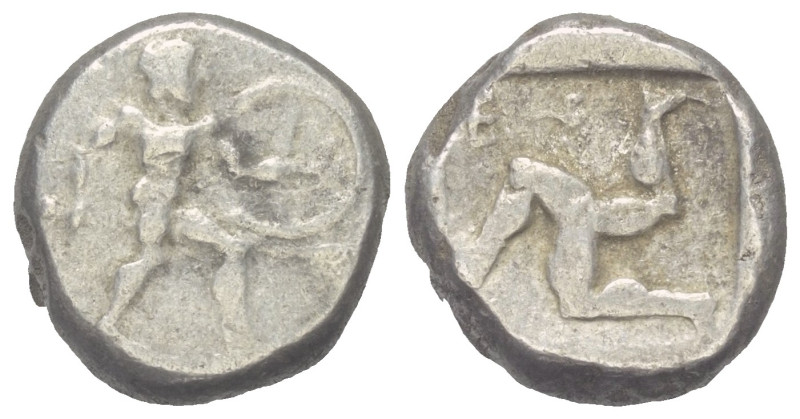 Pamphylien. Aspendos.

 Stater (Silber). Ca. 465 - 430 v. Chr.
Vs: Krieger mi...