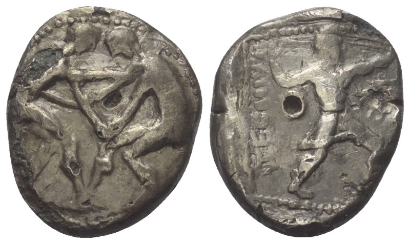 Pamphylien. Aspendos.

 Stater (Silber, subärat). Ca. 370 - 330 v. Chr.
Vs: Z...