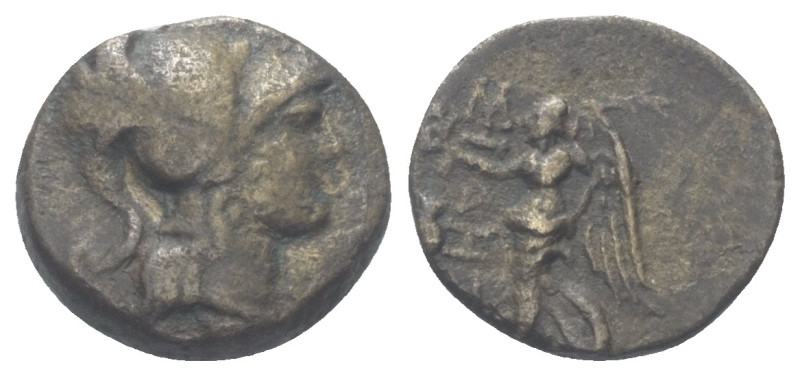 Pamphylien. Side.

 Bronze. 2. Jhdt. v. Chr.
Vs: Kopf der Athena mit korinthi...