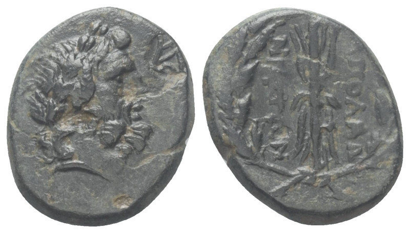 Pisidien. Apollonia Mordiaion.

 Bronze. 2. - 1. Jhdt. v. Chr.
Vs: Kopf des Z...