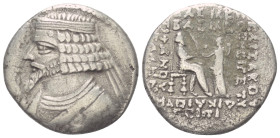Arsakidisches Königreich Parthien. Phraates IV. (38 - 2 v. Chr.).

 Tetradrachme (Silber). Jahr nicht vollständig lesbar. Seleukeia am Tigris.
Vs: ...