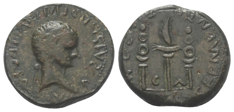 Spanien. Caesaraugusta. Tiberius (14 - 36 n. Chr.).

 Bronze.
Vs: [TI] CAESAR...