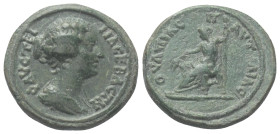 Thrakien. Pautalia. Faustina II. (gest. 176 n. Chr.).

 Bronze.
Vs: Drapierte Büste rechts.
Rs: Demeter mit langer Fackel und Kornähren nach links...