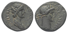 Mysien. Pergamon. Pseudo-autonome Prägung.

 Bronze. Ca. 40 - 60 n. Chr.
Vs: Drapierte Büste des Senates rechts.
Rs: Drapierte Büste der Roma mit ...