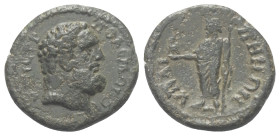 Lydien. Hypaipa. Pseudo-autonome Prägung.

 Bronze. 2. Jhdt. n. Chr.
Vs: Bärtiger Kopf des Herakles rechts.
Rs: Zeus mit Szepter und Adler nach li...