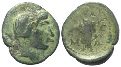 Lykien. Lykischer Bund.

 Bronze. Masikytos.
Vs: Kopf des Apollon mit Lorbeerkranz rechts.
Rs: Apollon Patroos mit Zweig und Bogen nach links steh...