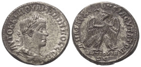 Seleukis und Pierien. Antiochia am Orontes. Philippus II. (247 - 249 n. Chr.).

 Tetradrachme (Billon). 248 - 249 n. Chr.
Vs: Büste in Rückansicht ...