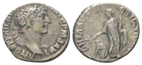 Arabia. Bostra. Traianus (98 - 117 n. Chr.).

 Drachme (Silber). 112 n. Chr. (Jahr 6).
Vs: Kopf mit Lorbeerkranz rechts.
Rs: Arabia mit Zimtstange...