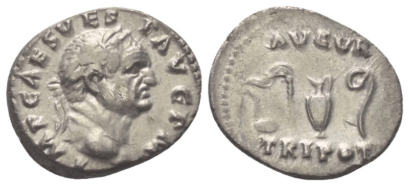 Vespasianus (69 - 79 n. Chr.).

 Denar (Silber). 71 n. Chr. Rom.
Vs: IMP CAES...