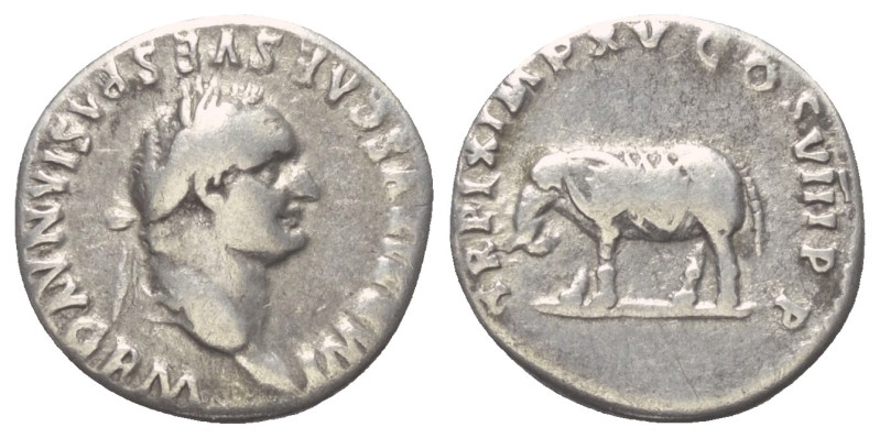 Vespasianus (69 - 79 n. Chr.).

 Denar (Silber). 80 n. Chr. Rom.
Vs: IMP TITV...