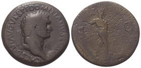Domitianus (81 - 96 n. Chr.).

 Sesterz (Bronze). 80 - 81 n. Chr. (Domitian als Caesar). Thrakien (?).
Vs: CAES DIVI AVG VESP F DOMITIANVS COS VII....