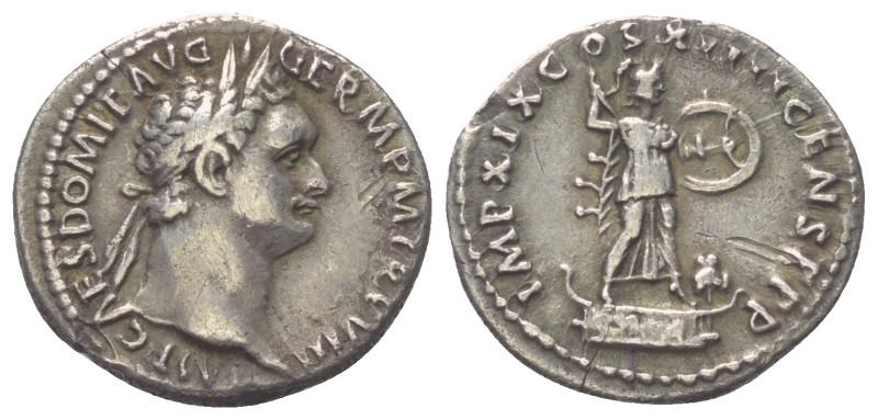 Domitianus (81 - 96 n. Chr.).

 Denar (Silber). 88 - 89 n. Chr. Rom.
Vs: IMP ...